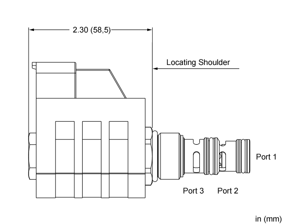 DMUT : 3/2-Wege, direkt gesteuert , druckausgeglichen  Schieber , magnetbetätigtes Wegeventil Ventil, 3000 psi (210 bar) - common cavity