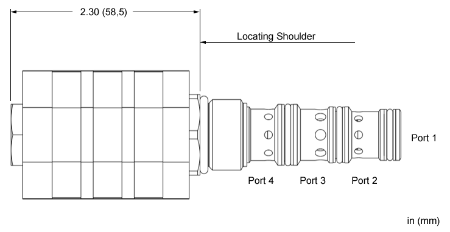 DNUT : 4/2-Wege , direkt gesteuert , druckausgeglichener Schieber  magnetbetätigtes Wegeventil Ventil, 3000 psi (210 bar) - common cavity