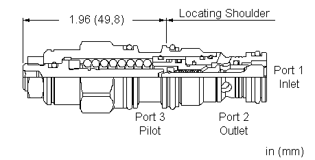 CBAH : 10:1 pilot ratio, ultra-restrictive counterbalance valve