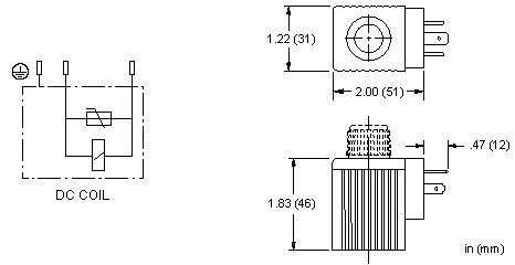 760206 : Spule 6 VDC, Stecker ISO/DIN 43650 Form A 