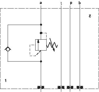 Relief assembly with reverse flow check