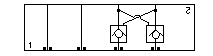 Function for EBY: Pilot Operated Check, On A and B, Cross-Piloted